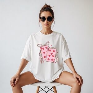 67 Valentine's day Hearts cards T-shirt S M L XL New Graphic Tees Lucky 6 7